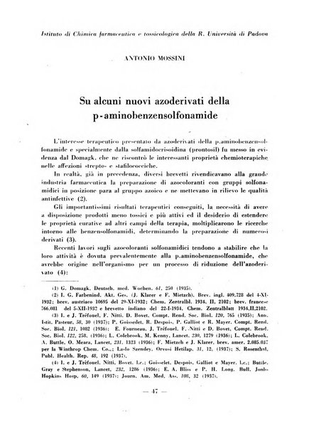 Il farmacista italiano bollettino ufficiale mensile del Sindacato nazionale fascista dei farmacisti