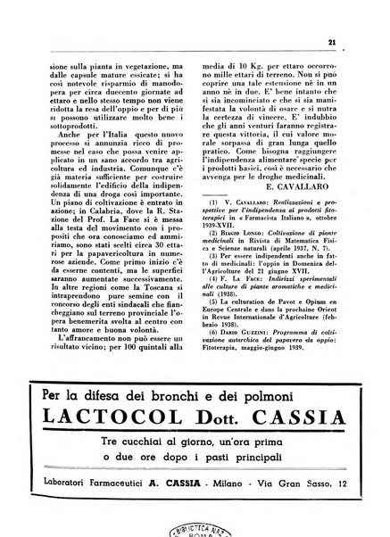 Il farmacista italiano bollettino ufficiale mensile del Sindacato nazionale fascista dei farmacisti