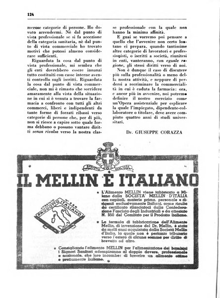 Il farmacista italiano bollettino ufficiale mensile del Sindacato nazionale fascista dei farmacisti