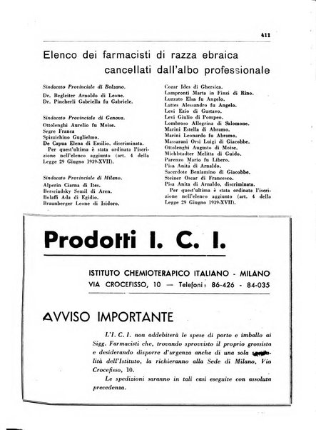 Il farmacista italiano bollettino ufficiale mensile del Sindacato nazionale fascista dei farmacisti