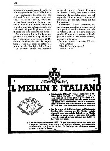 Il farmacista italiano bollettino ufficiale mensile del Sindacato nazionale fascista dei farmacisti