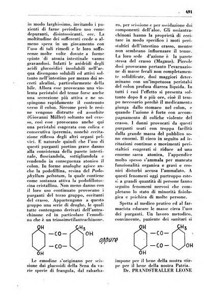 Il farmacista italiano bollettino ufficiale mensile del Sindacato nazionale fascista dei farmacisti