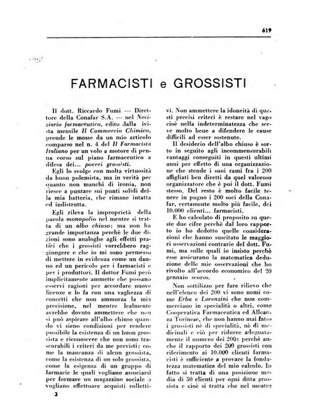 Il farmacista italiano bollettino ufficiale mensile del Sindacato nazionale fascista dei farmacisti