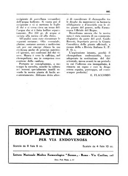 Il farmacista italiano bollettino ufficiale mensile del Sindacato nazionale fascista dei farmacisti