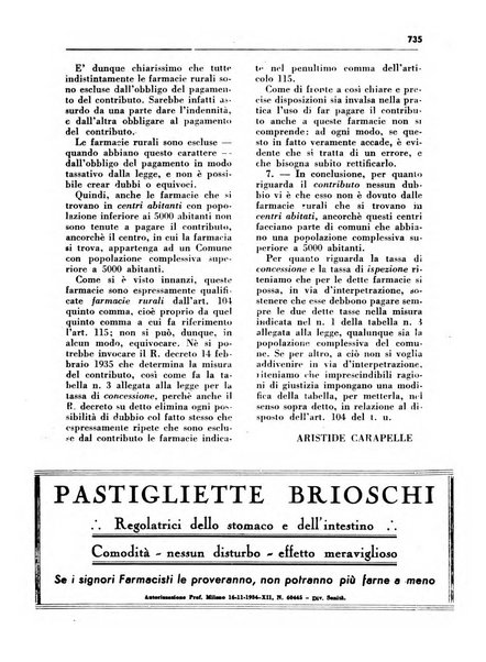 Il farmacista italiano bollettino ufficiale mensile del Sindacato nazionale fascista dei farmacisti