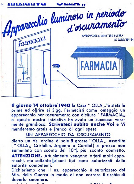 Il farmacista italiano bollettino ufficiale mensile del Sindacato nazionale fascista dei farmacisti