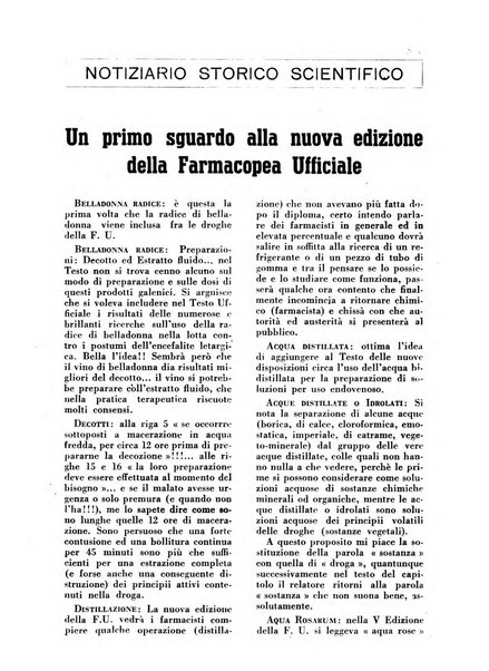 Il farmacista italiano bollettino ufficiale mensile del Sindacato nazionale fascista dei farmacisti