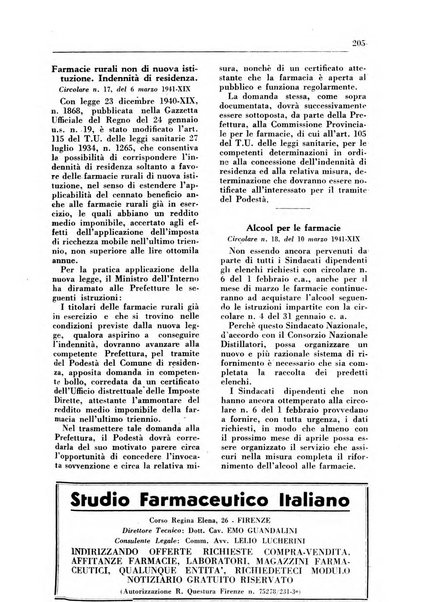 Il farmacista italiano bollettino ufficiale mensile del Sindacato nazionale fascista dei farmacisti