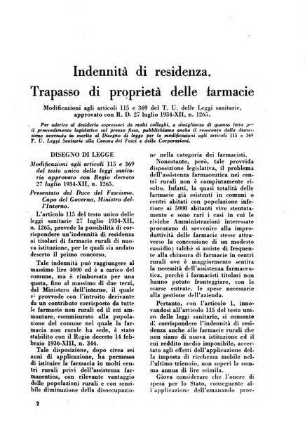 Il farmacista italiano bollettino ufficiale mensile del Sindacato nazionale fascista dei farmacisti