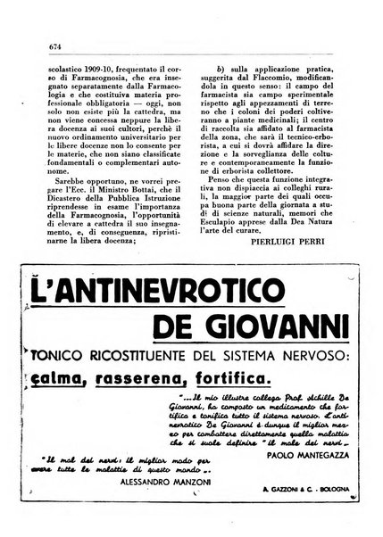 Il farmacista italiano bollettino ufficiale mensile del Sindacato nazionale fascista dei farmacisti