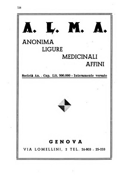 Il farmacista italiano bollettino ufficiale mensile del Sindacato nazionale fascista dei farmacisti