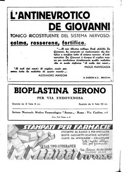 Il farmacista italiano bollettino ufficiale mensile del Sindacato nazionale fascista dei farmacisti