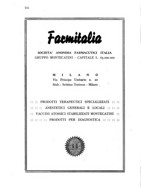 Il farmacista italiano bollettino ufficiale mensile del Sindacato nazionale fascista dei farmacisti