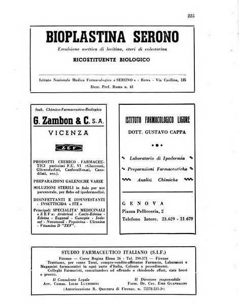 Il farmacista italiano bollettino ufficiale mensile del Sindacato nazionale fascista dei farmacisti