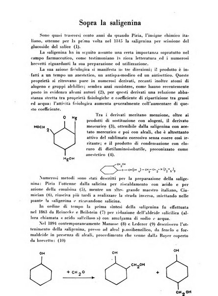 Il farmacista italiano bollettino ufficiale mensile del Sindacato nazionale fascista dei farmacisti