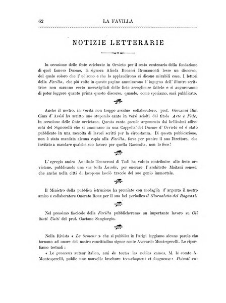 La favilla rivista di letteratura e di educazione