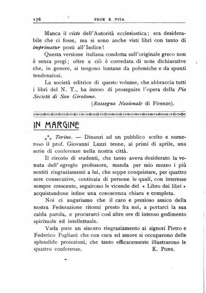 Fede e vita bollettino della Federazione italiana degli studenti per la cultura religiosa