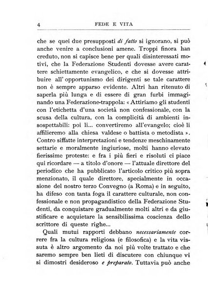 Fede e vita bollettino della Federazione italiana degli studenti per la cultura religiosa