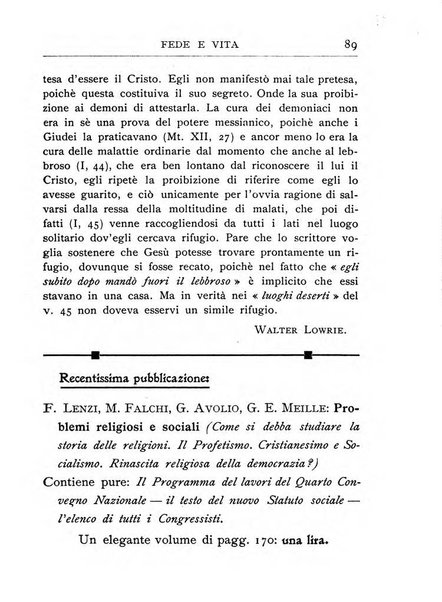 Fede e vita bollettino della Federazione italiana degli studenti per la cultura religiosa