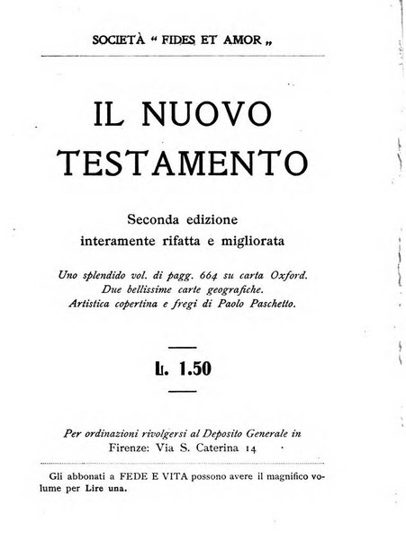 Fede e vita bollettino della Federazione italiana degli studenti per la cultura religiosa