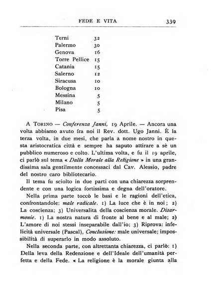 Fede e vita bollettino della Federazione italiana degli studenti per la cultura religiosa