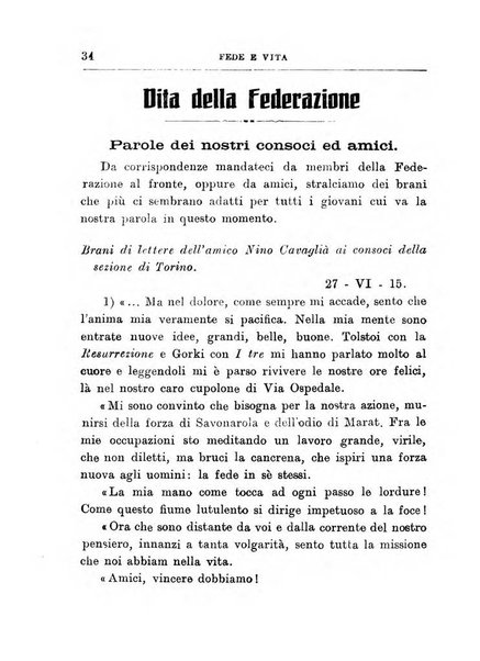 Fede e vita bollettino della Federazione italiana degli studenti per la cultura religiosa