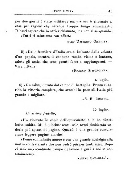 Fede e vita bollettino della Federazione italiana degli studenti per la cultura religiosa