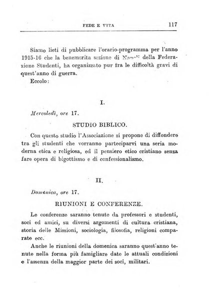 Fede e vita bollettino della Federazione italiana degli studenti per la cultura religiosa