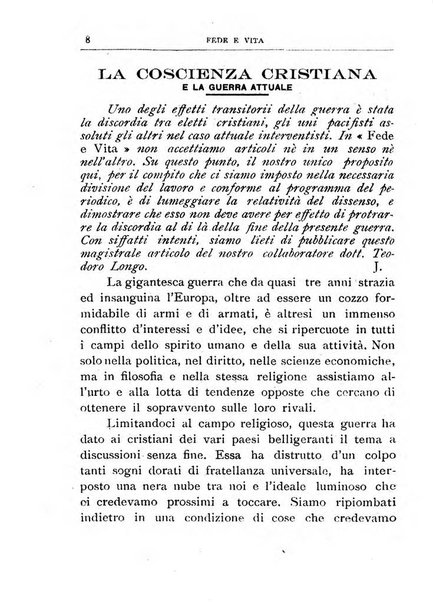 Fede e vita bollettino della Federazione italiana degli studenti per la cultura religiosa