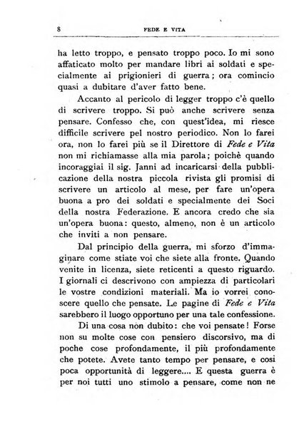 Fede e vita bollettino della Federazione italiana degli studenti per la cultura religiosa