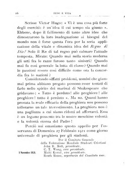 Fede e vita bollettino della Federazione italiana degli studenti per la cultura religiosa