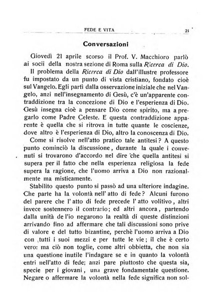 Fede e vita bollettino della Federazione italiana degli studenti per la cultura religiosa