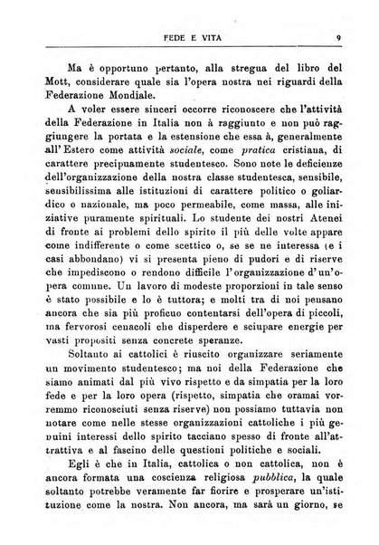 Fede e vita bollettino della Federazione italiana degli studenti per la cultura religiosa