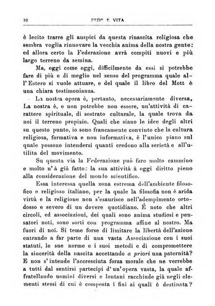 Fede e vita bollettino della Federazione italiana degli studenti per la cultura religiosa