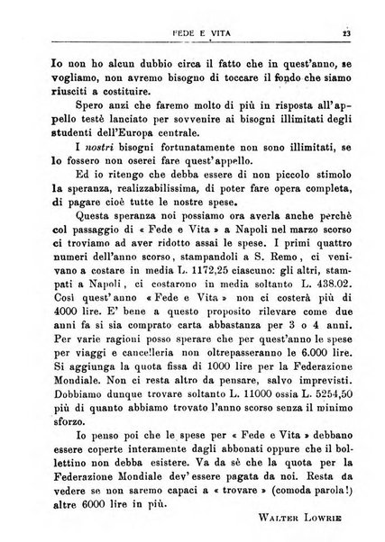 Fede e vita bollettino della Federazione italiana degli studenti per la cultura religiosa