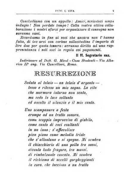 Fede e vita bollettino della Federazione italiana degli studenti per la cultura religiosa