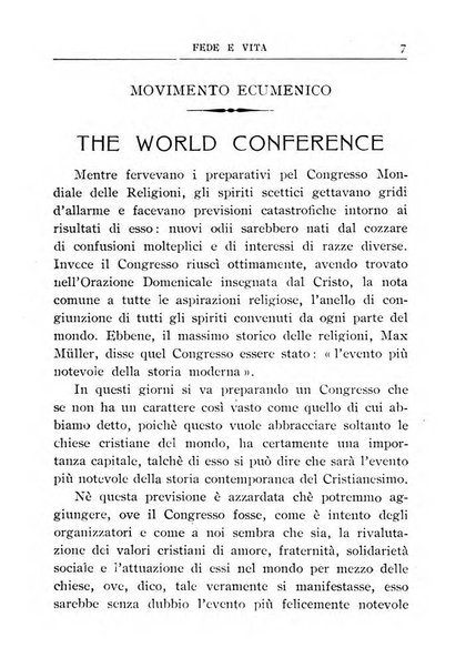 Fede e vita bollettino della Federazione italiana degli studenti per la cultura religiosa