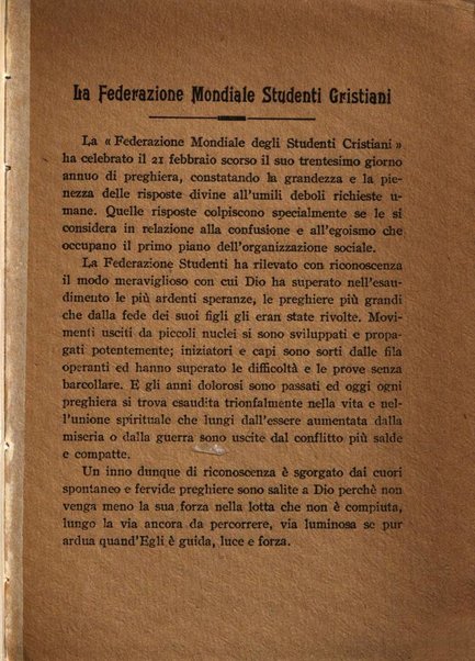Fede e vita bollettino della Federazione italiana degli studenti per la cultura religiosa