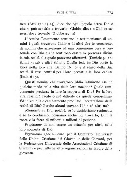 Fede e vita bollettino della Federazione italiana degli studenti per la cultura religiosa