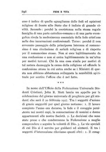 Fede e vita bollettino della Federazione italiana degli studenti per la cultura religiosa