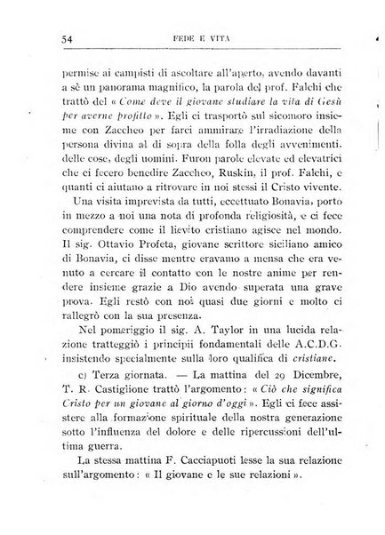 Fede e vita bollettino della Federazione italiana degli studenti per la cultura religiosa