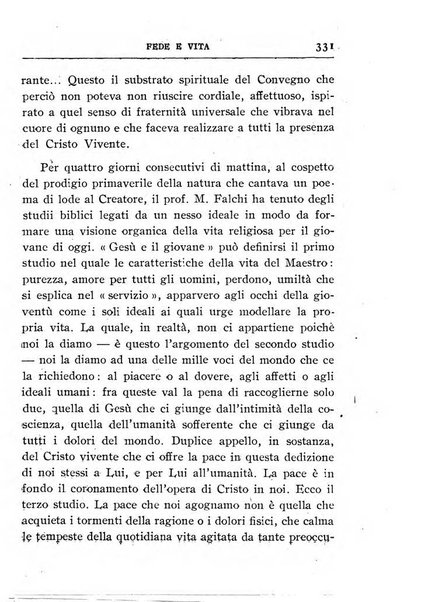 Fede e vita bollettino della Federazione italiana degli studenti per la cultura religiosa