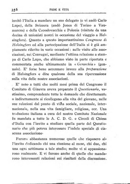 Fede e vita bollettino della Federazione italiana degli studenti per la cultura religiosa