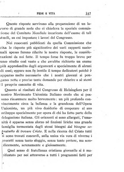 Fede e vita bollettino della Federazione italiana degli studenti per la cultura religiosa