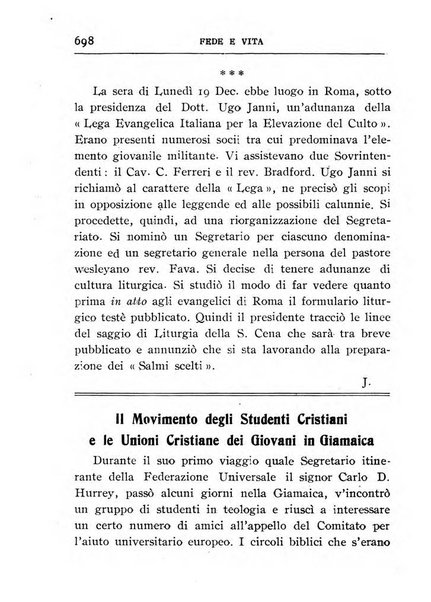 Fede e vita bollettino della Federazione italiana degli studenti per la cultura religiosa