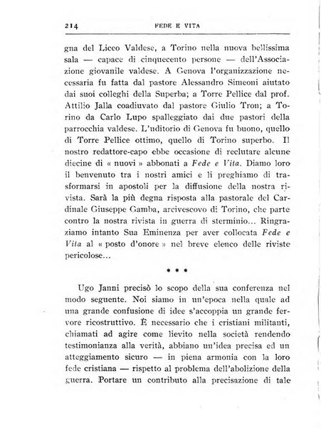 Fede e vita bollettino della Federazione italiana degli studenti per la cultura religiosa