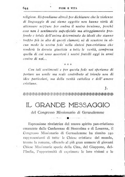 Fede e vita bollettino della Federazione italiana degli studenti per la cultura religiosa