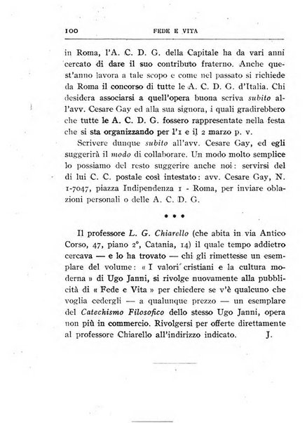 Fede e vita bollettino della Federazione italiana degli studenti per la cultura religiosa