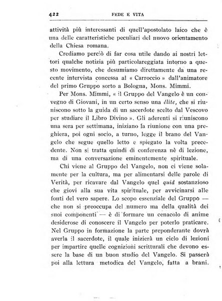 Fede e vita bollettino della Federazione italiana degli studenti per la cultura religiosa