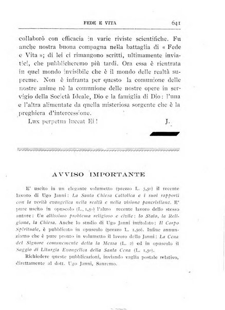 Fede e vita bollettino della Federazione italiana degli studenti per la cultura religiosa